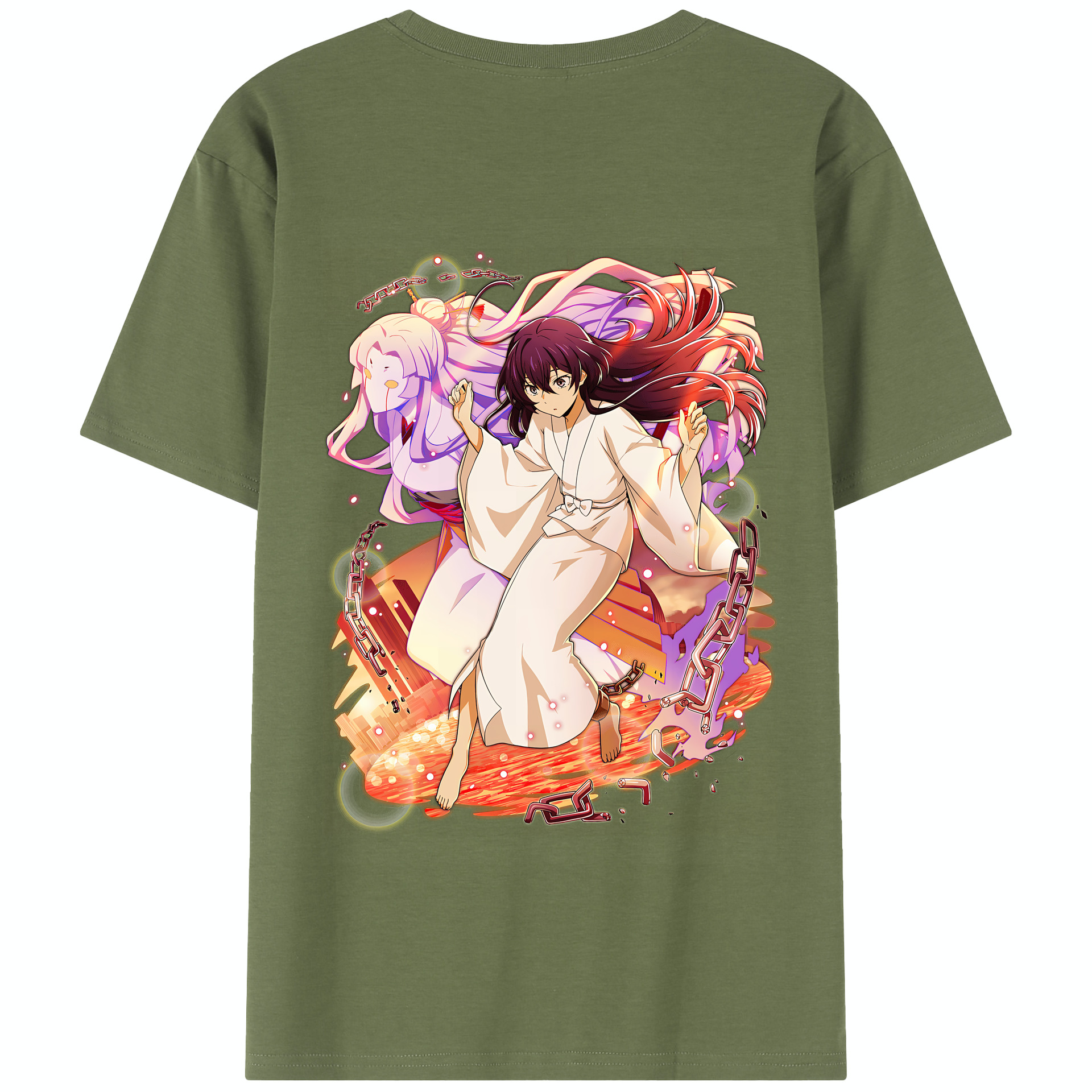 （画像用） 文豪ストレイドッグス Bungo Stray Dogs 綿100％半袖Tシャツ（背面プリント）